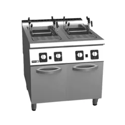   Fagor ipari tésztafőző, 900-as, gázüzemű, 2x40 liter, 2 medencés, 6 kosaras