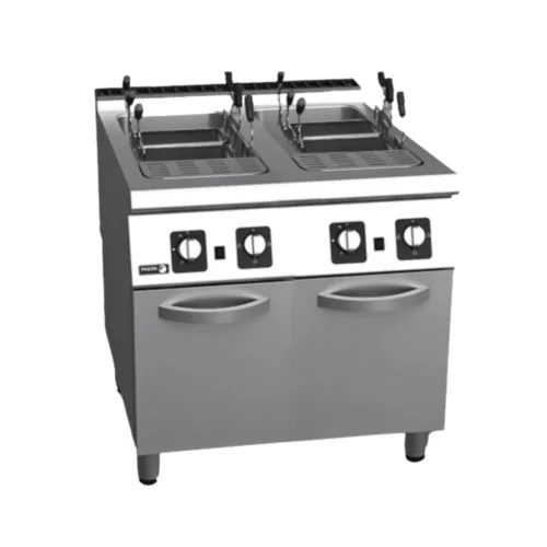 Fagor ipari tésztafőző, 900-as, gázüzemű, 2x40 liter, 2 medencés, 6 kosaras