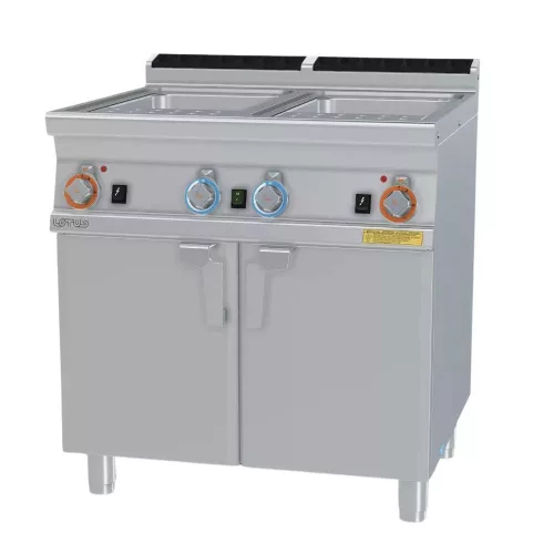 Lotus ipari tésztafőző, 700-as, gázüzemű, 2x25 liter, automata vízfeltöltés, tárolóval