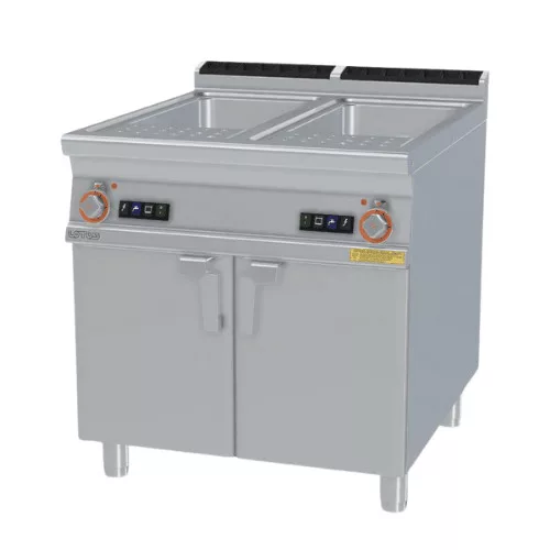 Lotus ipari tésztafőző, 900-as, gázüzemű, 2x40 liter, automata vízfeltöltés, tárolóval