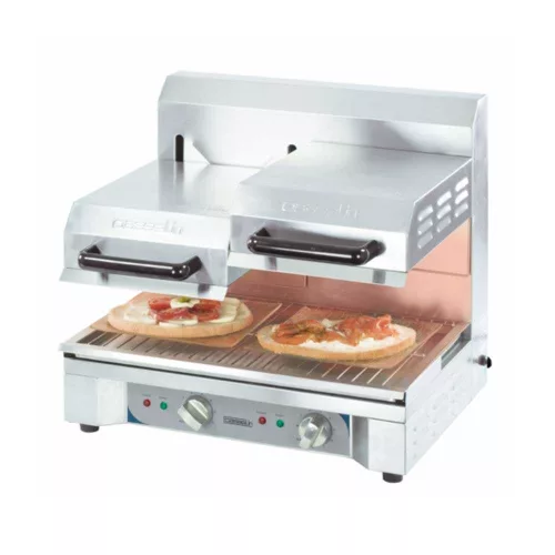 Szalamander sütő, kétzónás, üvegkerámiás lámpa, 2,9 kw