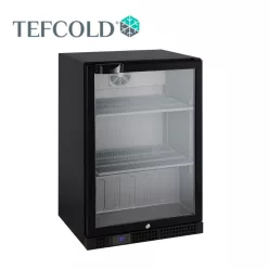   Tefcold hűtővitrin, 138 literes, üvegajtós, ventillációs, fekete