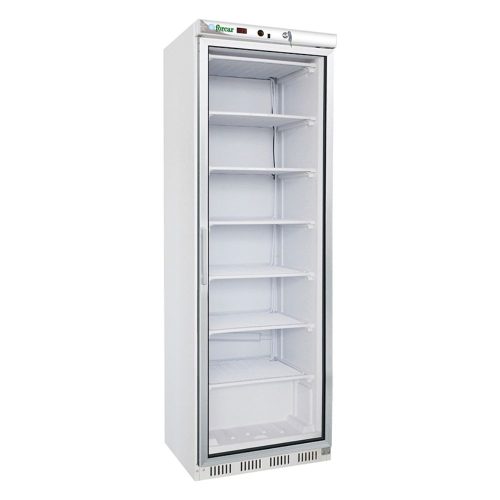 Forcar mélyhűtőszekrény, 340 literes, palásthűtéses, üvegajtóval, festett