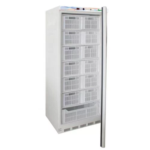 Forcar mélyhűtőszekrény, 600 literes, palásthűtéses, tele ajtóval, tárolórekeszes, rozsdamentes
