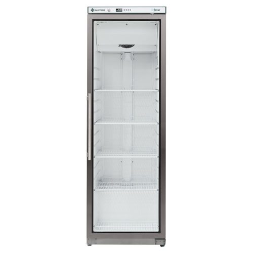 Forcar mélyhűtőszekrény, 400 literes, ventillációs, üvegajtóval, rozsdamentes