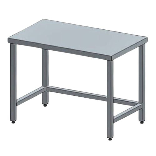 Rozsdamentes munkaasztal, felhajtás és polc nélkül, 190x70x85 cm