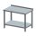 Rozsdamentes munkaasztal, felhajtással, alsó polccal, 180x60x85 cm