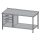 Rozsdamentes munkaasztal, 3 db fiókkal, felhajtással, 190x60x85 cm