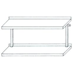 Fali polc, 2 szintes, sima, 1300x300 mm