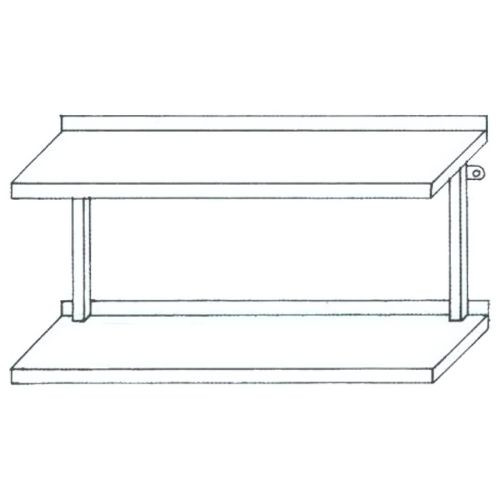 Fali polc, 2 szintes, sima, 1600x300 mm
