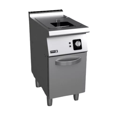 Fagor olajsütő, gázüzemű, 1x15 literes, 1 medencés, 1 kosaras, szabadon álló