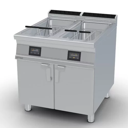 Lotus olajsütő, érintőképernyős, elektromos, 900-as, 2x25 literes, tárolóval