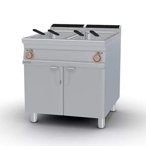 Lotus olajsütő, elektromos, 900-as, 2x25 literes, tárolóval