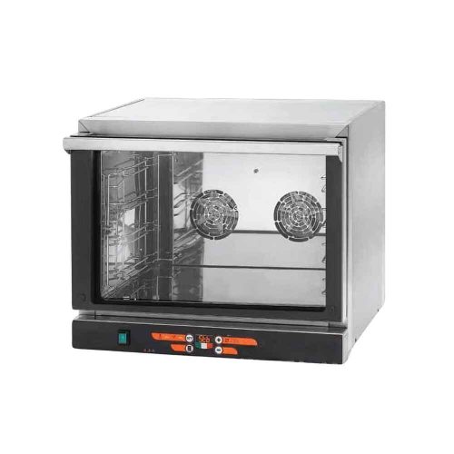 Tecnodom ipari sütő, elektromos, légkeveréses, 4 tálcás, digitális, 3,15 kw