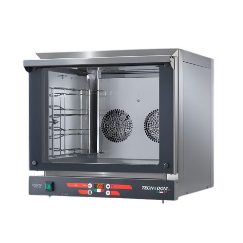 Tecnodom ipari sütő, elektromos, légkeveréses, 4 tálcás, digitális, lenyíló ajtós