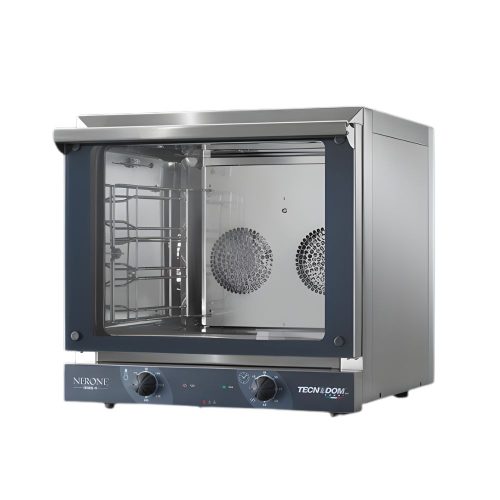 Tecnodom ipari sütő, elektromos, légkeveréses, 4 tálcás, mechanikus, lenyíló ajtós