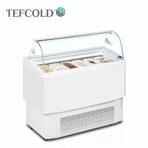 Tefcold Fagylaltpult, 6 tégelyes, automatikus, ventillációs, led belső világítással