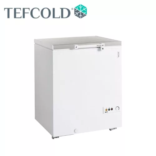 Tefcold mélyhűtőláda, felnyitható teli fedéllel, 189 l, – Fehér/Rozsdamentes