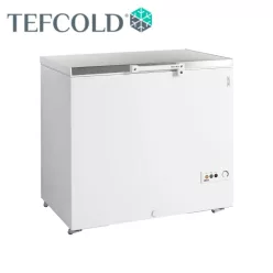   Tefcold mélyhűtőláda, felnyitható teli fedéllel, 278 l, – Fehér/Rozsdamentes