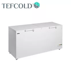Tefcold mélyhűtőláda, dupla fedős, 565 l, – Fehér