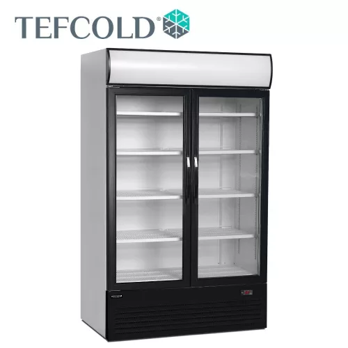 Tefcold hűtővitrin, 1082 literes, üvegajtós, ventillációs,Fehér