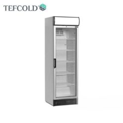   Tefcold hűtővitrin, 372 literes, üvegajtós, reklámfelülettel