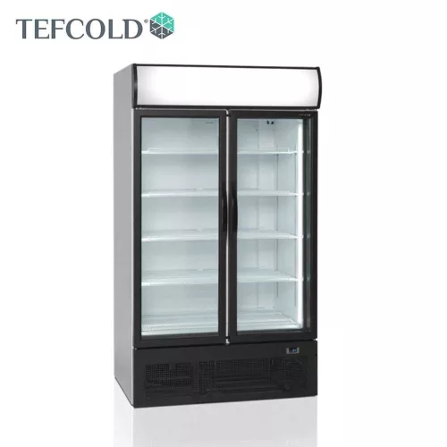 Tefcold hűtővitrin, 875 literes, üvegajtós, ventilációs