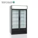 Tefcold hűtővitrin, 875 literes, üvegajtós, ventilációs