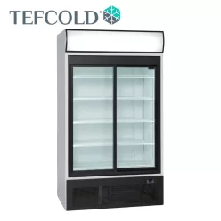   Tefcold hűtővitrin, 875 literes, toló üvegajtós, ventilációs, fehér