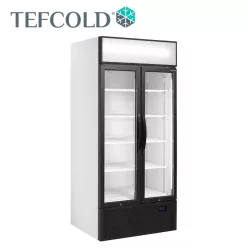   Tefcold hűtővitrin, 707 literes, üvegajtós, ventilációs, fehér