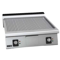   Fagor rostlap, elektromos, 2 zóna, bordázott felületű, termosztáttal és krómozott lappal