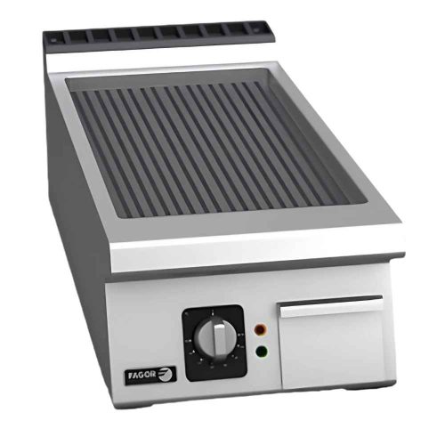 Fagor rostlap, elektromos, 1 zóna, bordázott felületű, termosztáttal