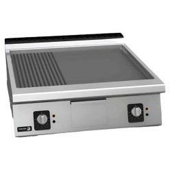   Fagor rostlap, elektromos, 2 zóna, 2/3 sima, 1/3 bordázott felületű, termosztáttal és krómozott lappal