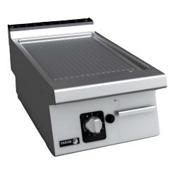   Fagor rostlap, gázüzemű, 1 zóna, bordázott felületű, termosztáttal és krómozott lappal