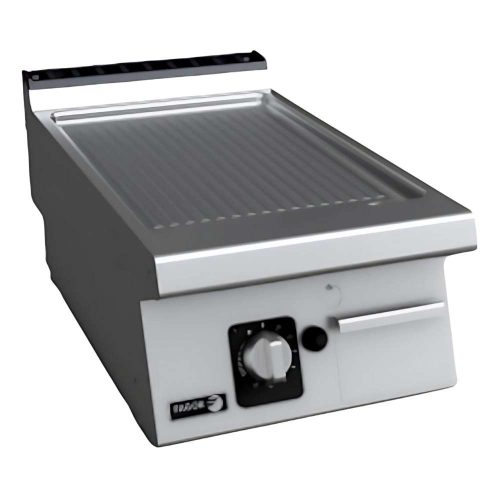 Fagor rostlap, gázüzemű, 1 zóna, bordázott felületű, termosztáttal és krómozott lappal