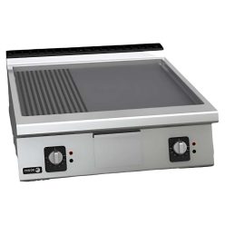   Fagor rostlap, gázüzemű, 2 zóna, 2/3 sima, 1/3 bordázott felületű, termosztáttal és krómozott lappal