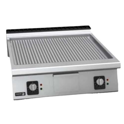 Fagor rostlap, gázüzemű, 2 zóna, bordázott felületű, termosztáttal és krómozott lappal