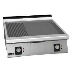   Fagor rostlap, gázüzemű, 2 zóna, 2/3 sima, 1/3 bordázott felületű, termosztáttal