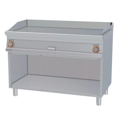 Lotus rostlap, elektromos, keménykrómozott, sima felületű, álló, 2 zónás, nyitott tárolóval, 14,8 kW