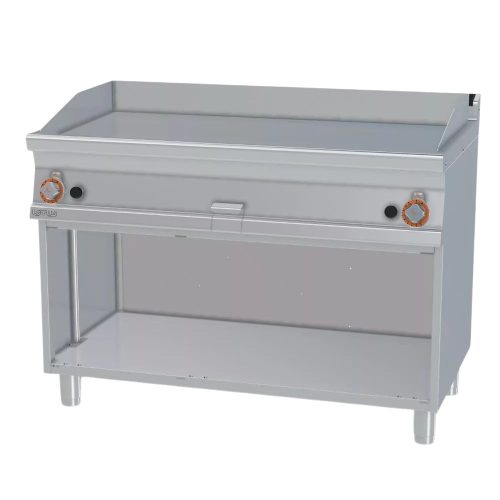 Lotus rostlap, gázüzemű, keménykrómozott, sima felületű, álló, 2 zónás, nyitott tárolóval, 21 kW