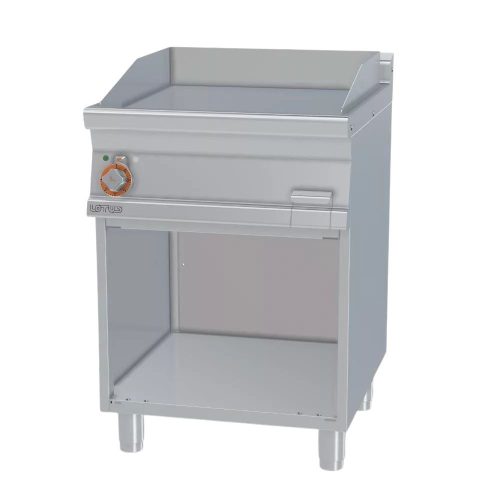 Lotus rostlap, elektromos, keménykrómozott, sima felületű, álló, 1 zónás, nyitott tárolóval, 7,4 kW