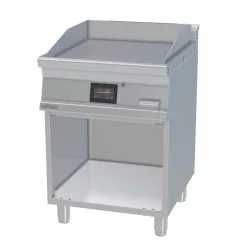   Lotus rostlap, érintőképernyős, elektromos, keménykrómozott, sima felületű, álló, 1 zónás, nyitott tárolóval, 7,4 kW