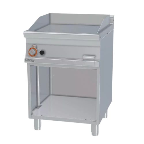 Lotus rostlap, gázüzemű, öntöttvas, sima felületű, álló, 1 zónás, nyitott tárolóval, 10,5 kW