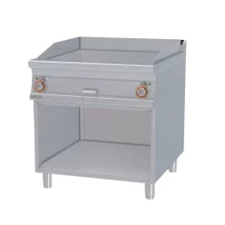   Lotus rostlap, elektromos, keménykrómozott, sima felületű, álló, 2 zónás, nyitott tárolóval, 15 kW