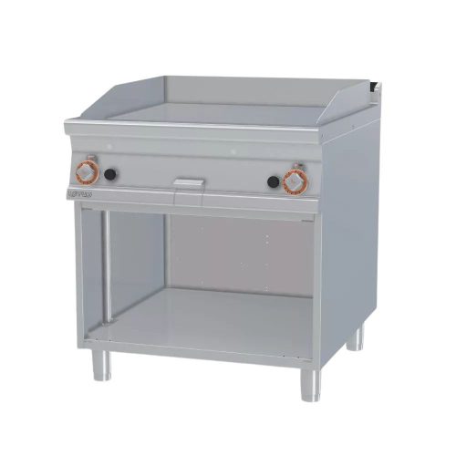 Lotus rostlap, gázüzemű, öntöttvas, sima felületű, álló, 2 zónás, nyitott tárolóval, 18 kW