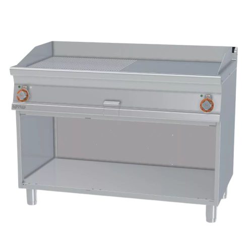 Lotus rostlap, elektromos, öntöttvas, sima és bordázott felületű, 2 zónás, nyitott tárolóval, 14,8 kW