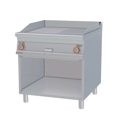 Lotus rostlap, elektromos, öntöttvas, sima és bordázott felületű, 2 zónás, nyitott tárolóval, 11,1 kW