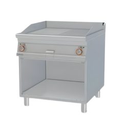   Lotus rostlap, elektromos, keménykrómozott, sima és bordázott felületű, álló, 2 zónás, nyitott tárolóval, 15 kW