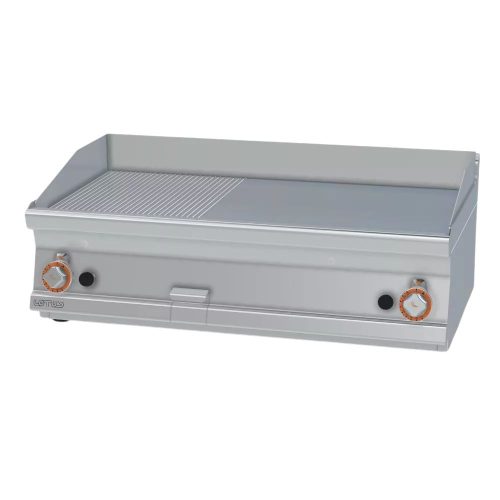 Lotus rostlap, gázüzemű, keménykrómozott, sima és bordázott felületű, asztali, 2 zónás, 15 kW