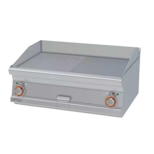 Lotus rostlap, elektromos, keménykrómozott, sima és bordázott felületű, asztali, 2 zónás, 11,1 kW